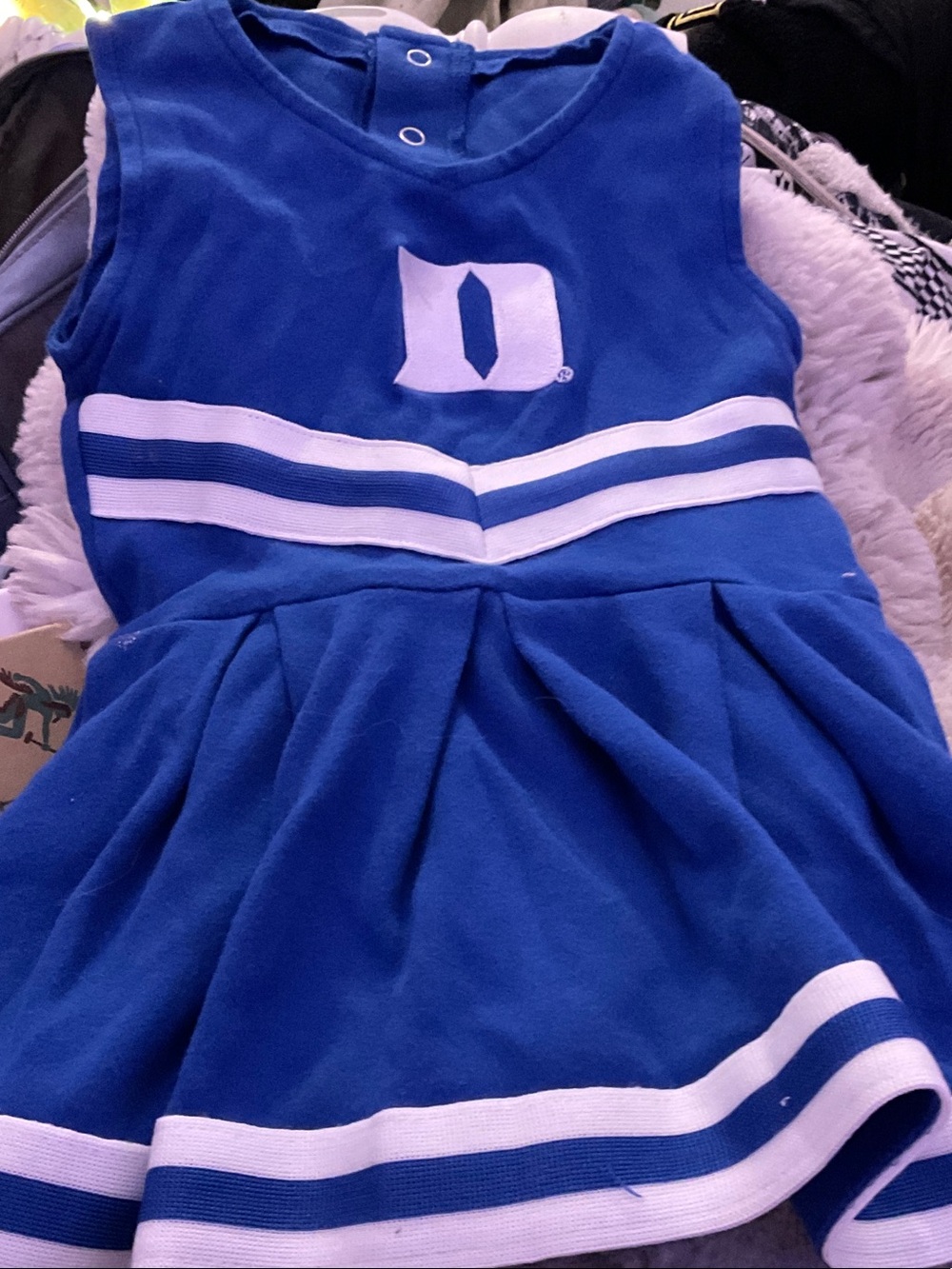 Duke Blue Cheerleader Costume Dress for Kids